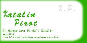 katalin pirot business card